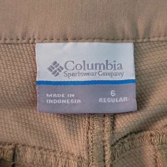 Columbia Kestrel Trail Stretch Convertible Pants‎ Shorts Khaki Womens Size 6R - Picture 3 of 11
